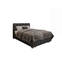 POLSTERBETT Zaira 120x200cm – Elegantes Polsterbett für modernen Wohnstil , Taschenfederkernmatratze Pocket (19cm), Graphitfarben - Graphitfarben, Holz (120/200cm) - Panda Möbel