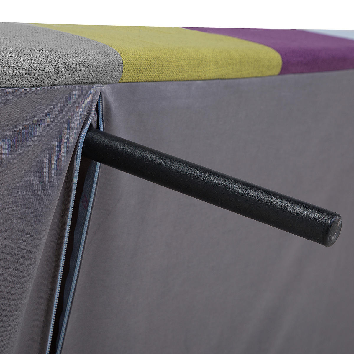 3-SITZER-SCHLAFSOFA Polsterbezug Bunt Ingaro - Hellblau, Textil (182/86/79cm) - Beliani