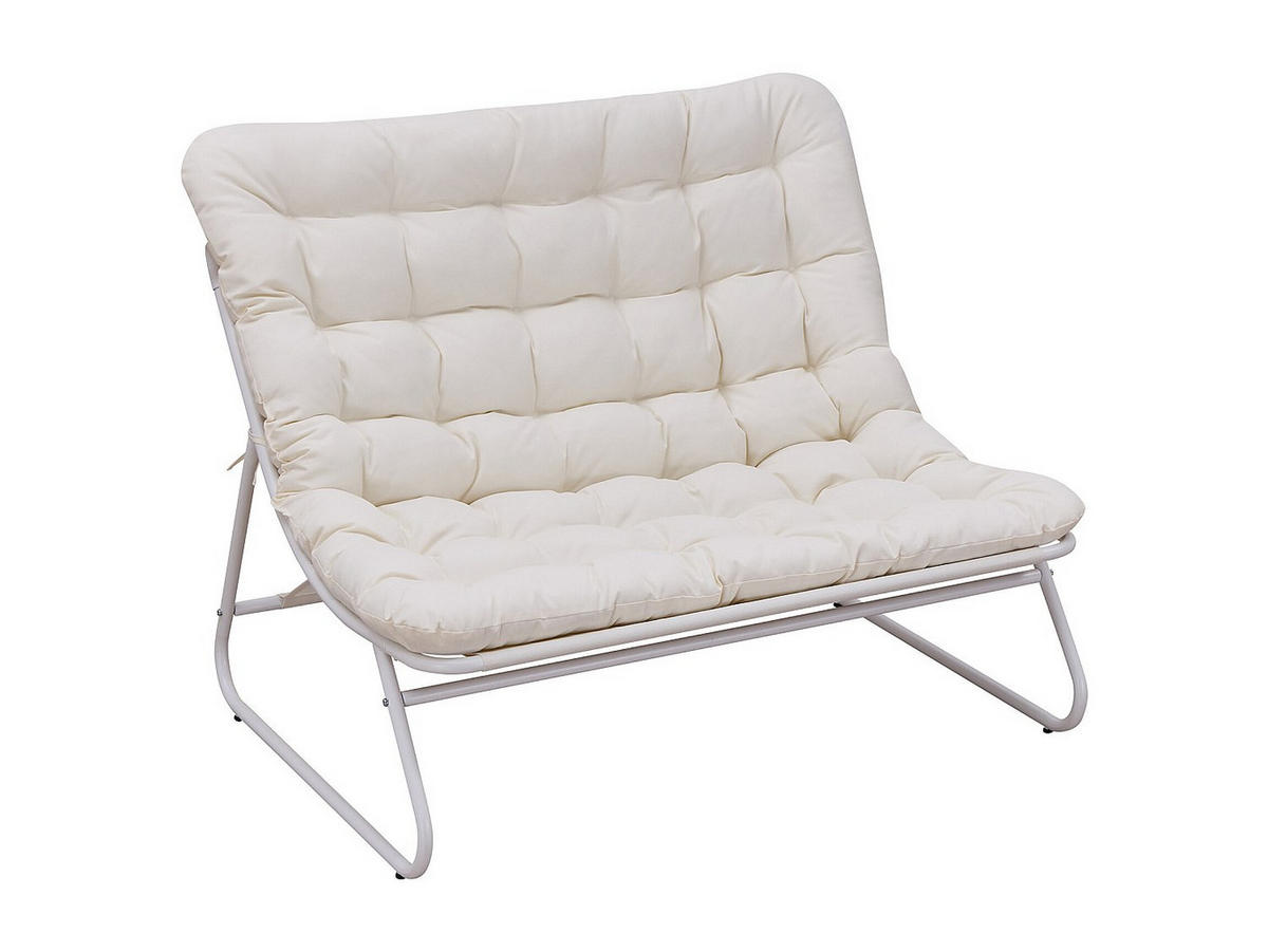 GARTENSITZGRUPPE im Set - 4 Personen - Metall - Beige - - Beige, Metall - Vente-Unique