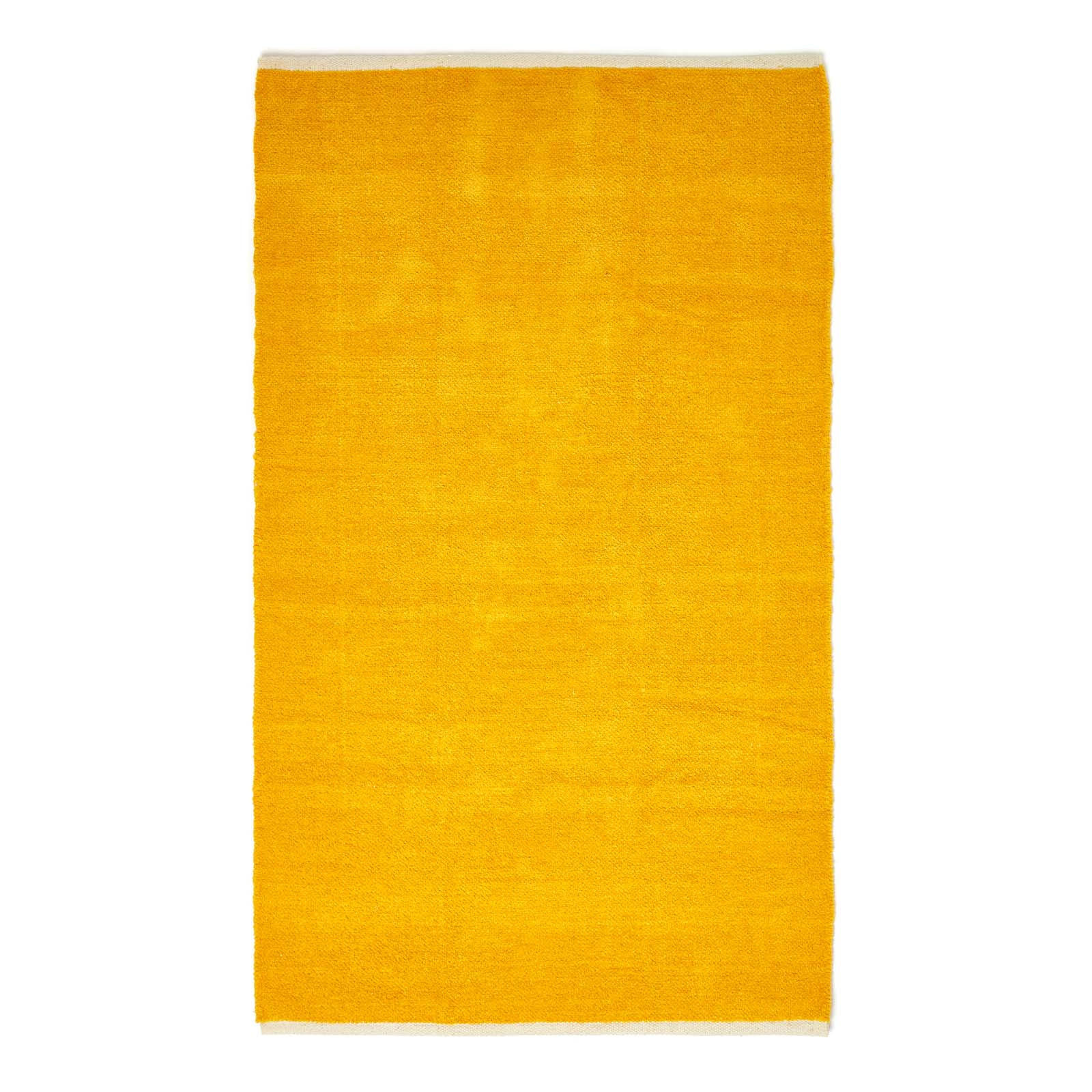 Homescapes Handwebteppich Currygelb 45x70 cm