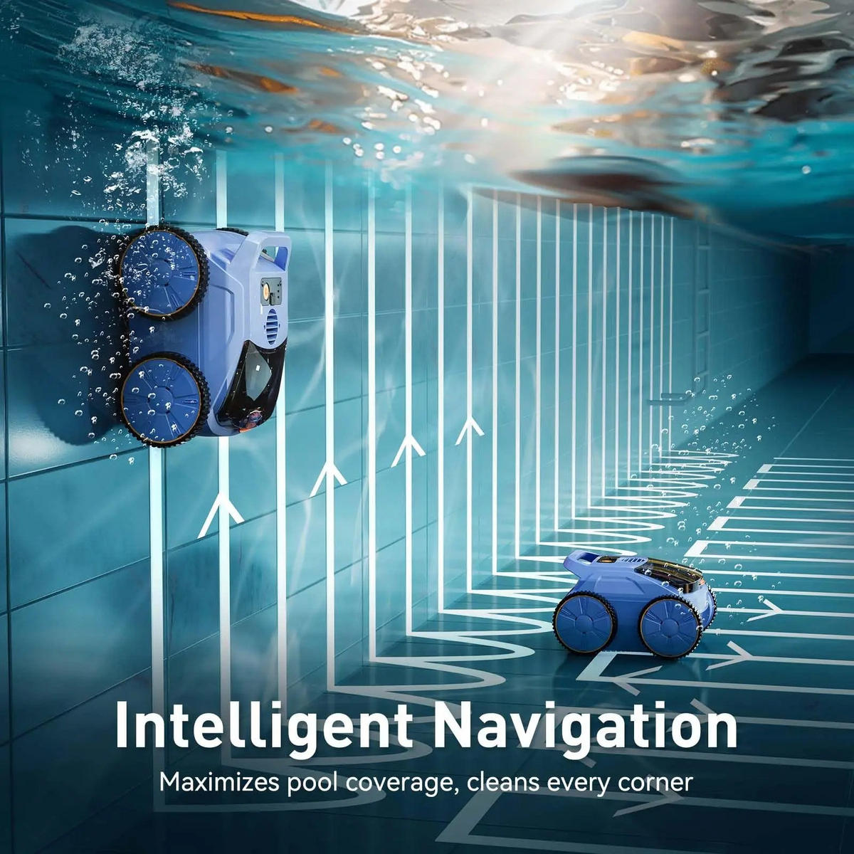 POOLROBOTER Seauto SAT20 150 Min 2000 sq.ft - Blau, Metall (43/40cm) - Kaket
