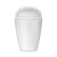 MÜLLEIMER Del 5 l 21,6/21,6/37 cm - Weiß, Kunststoff (21.6/37/21.6cm) - KOZIOL