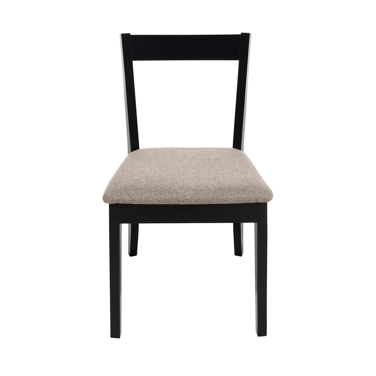 STUHL Moden mit schwarzen Holzbeinen, Polsterstuhl, Beige - Beige/Schwarz, Holz (45/84/45cm) - Beautysofa