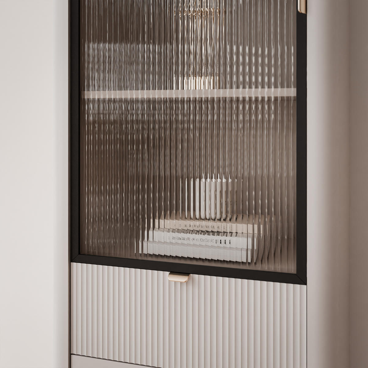 VITRINE NAVANI 60 cm Kaschmir Nussbaum - Kaschmir, Holzwerkstoff (60/191/40cm)