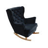 SCHAUKELSESSEL mit gepolstertem Sitz und Armlehnen, 102x81x95 cm, Schwarz_29863 - Brombeere/Buchefarben, Holz/Textil (81/102/95cm) - DomoHome