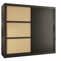 SCHWEBETÜRENSCHRANK 200/200/62 2-türig - Schwarz, Holz/Kunststoff (200/200/62cm) - MÖBEL KRYSPOL