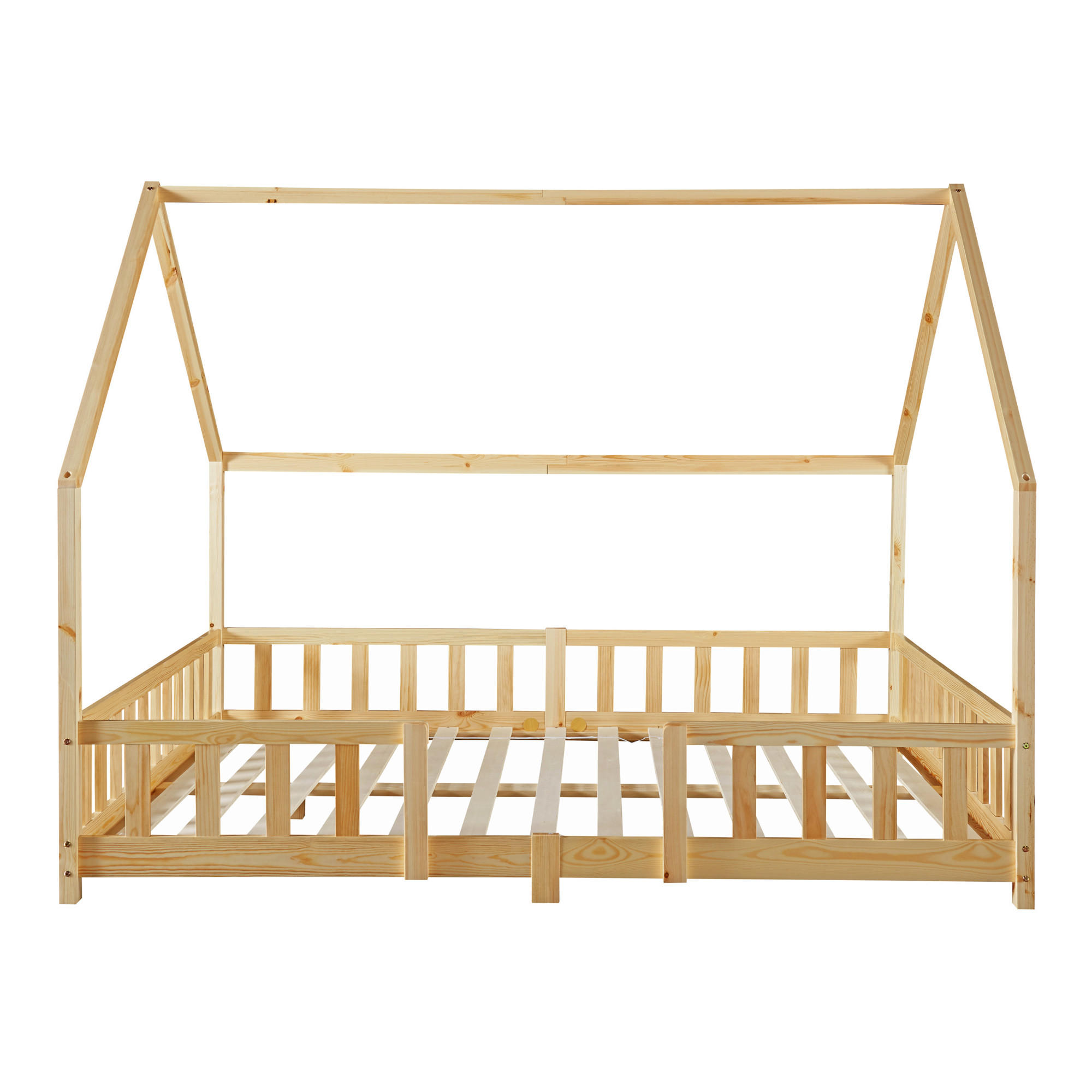 HAUSBETT Sisimiut - Naturfarben, Holz (140/200cm) - [en.casa]