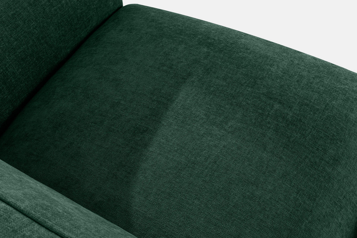 ECKSOFA LINKS FUBBO, Dunkelgrün - Dunkelgrün, Holz/Holzwerkstoff (225/176cm) - KONSIMO®