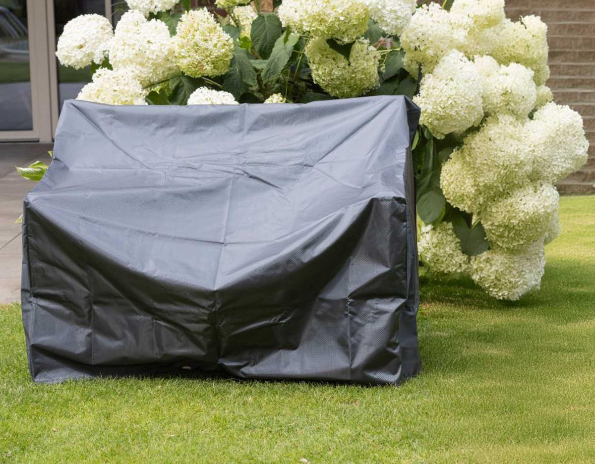 SCHUTZHÜLLE Aero Protect Dunkelgrau für Gartenbänke 2-Sitzer - Grau, Metall (130/86/70cm) - Mr. Deko