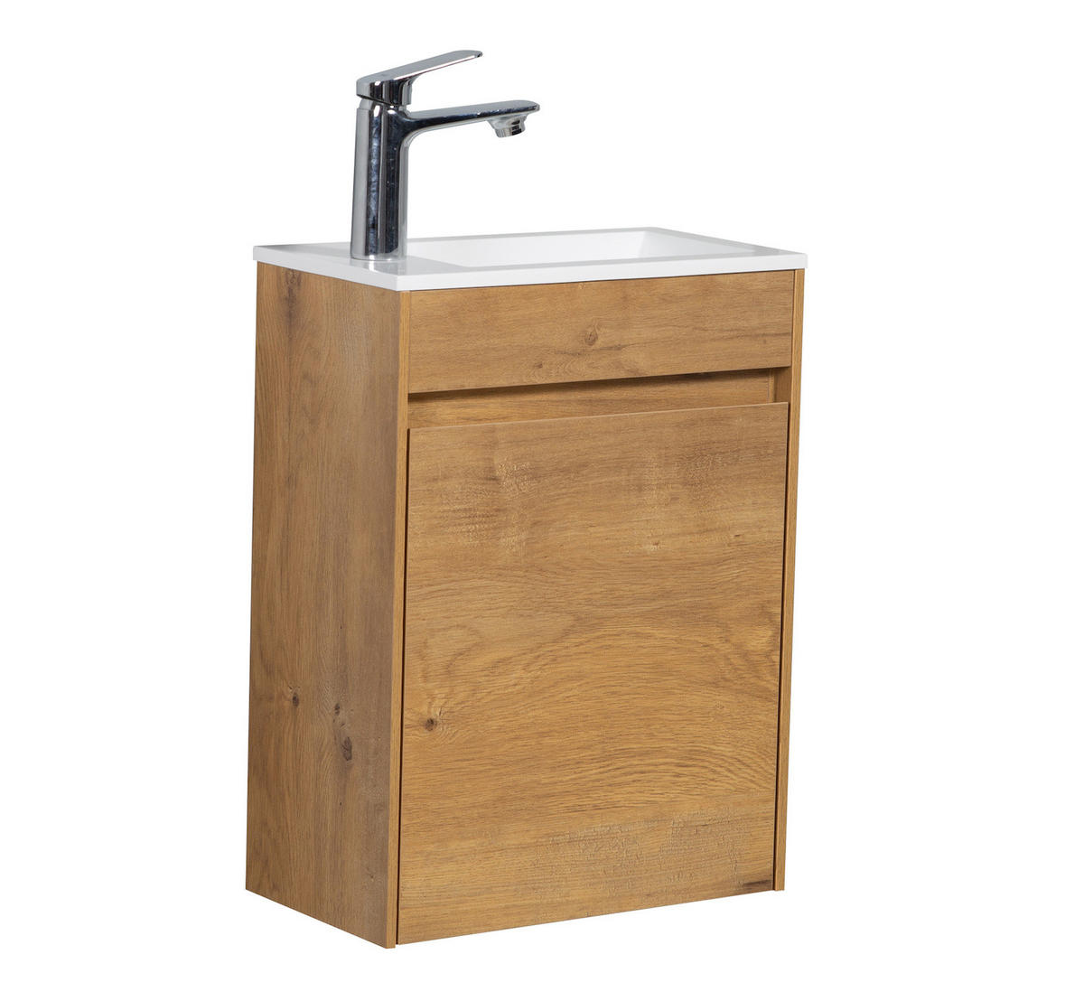 GÄSTE-WC-MÖBELSET Sinta 2 Teile Eiche - 40 x 22 x 54 cm - Eichefarben, Holz (40/54/22cm) - Badplaats