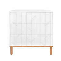 DĚTSKÁ KOMODA Bílá a dřevo - bílá, kompozitní dřevo (90/91/50cm) - Petits-meubles