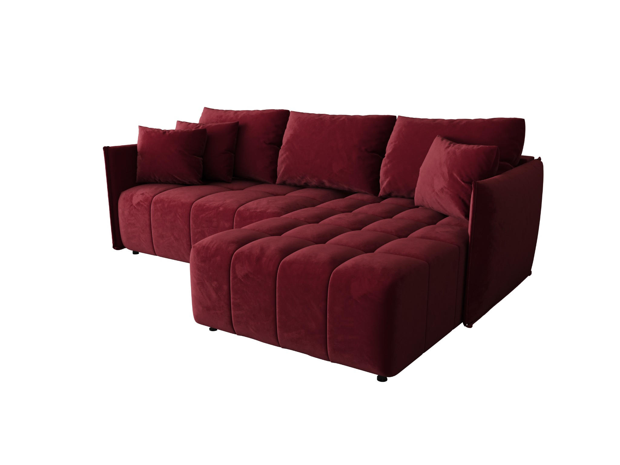 ECKSOFA mit Schlaffunktion ONIL L Monolith 59 Rechts - Rot, Textil (245/175cm) - Bedante