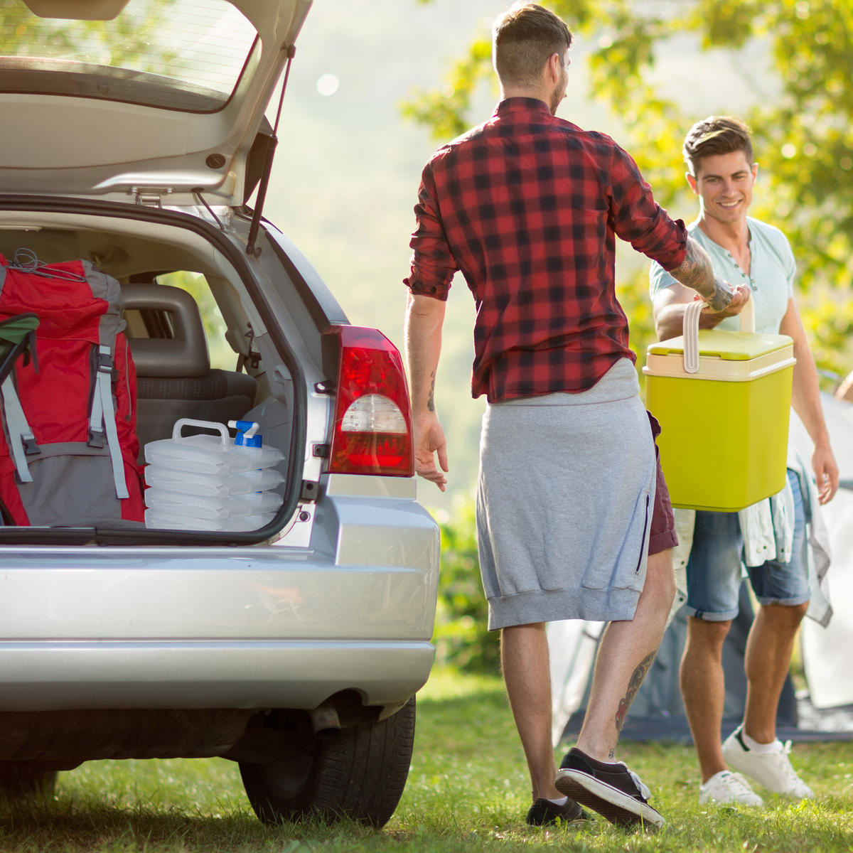 4XWASSERKANISTER - Transparent, Kunststoff/Textil (17/9/17cm) - Relaxdays