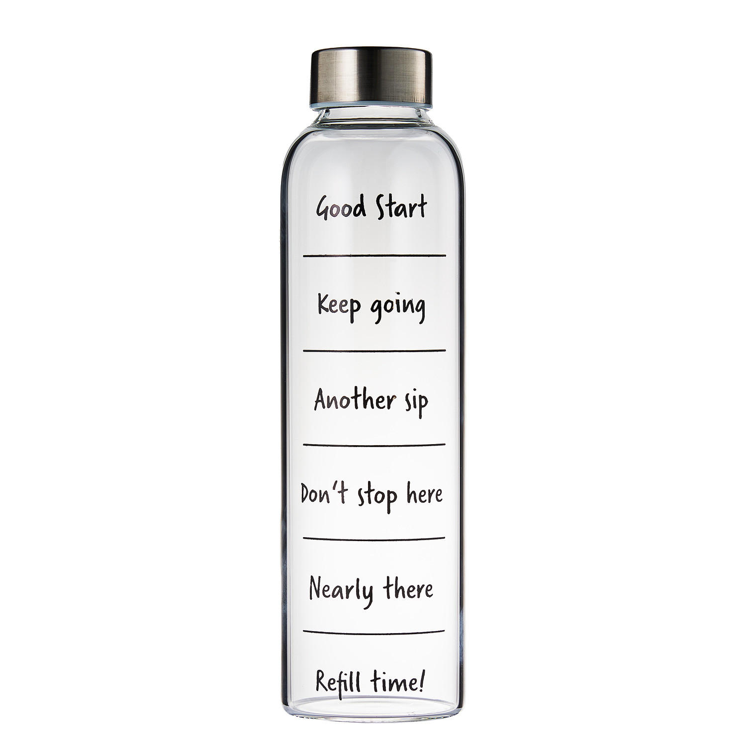 TRINKFLASCHE Favorite Good Start - Transparent, Glas (0.55L) - Butlers