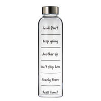 TRINKFLASCHE Favorite Good Start - Transparent, Glas (0.55L) - Butlers