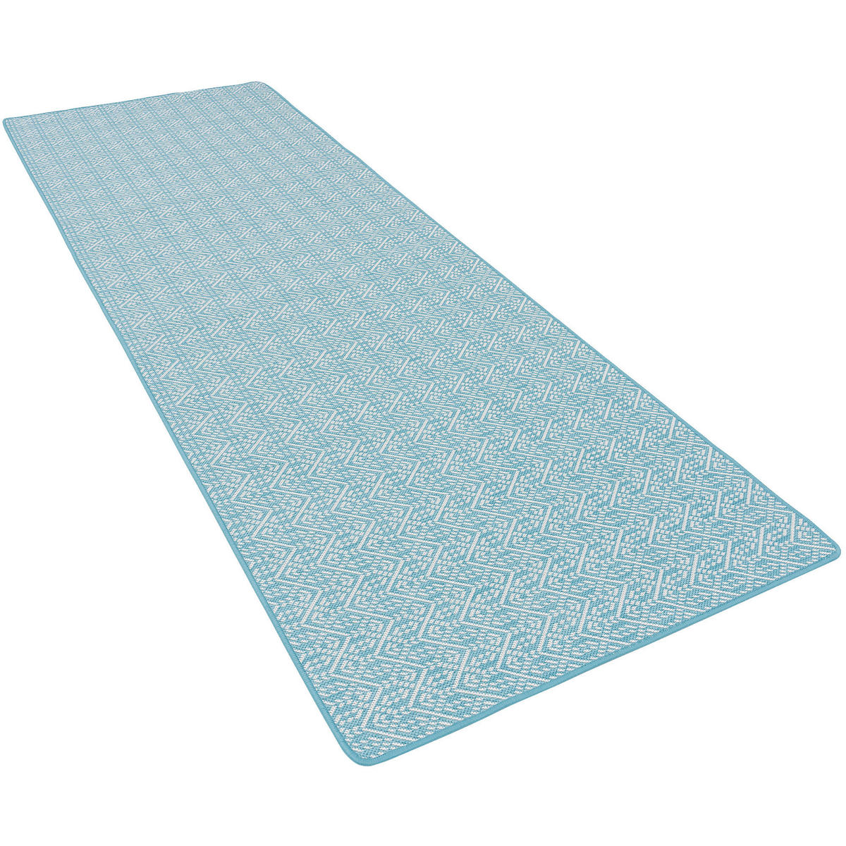 IN- UND OUTDOOR TEPPICH LÄUFER BEIDSEITIG CAPE COD - Hellblau, Textil (100/200cm) - Snapstyle