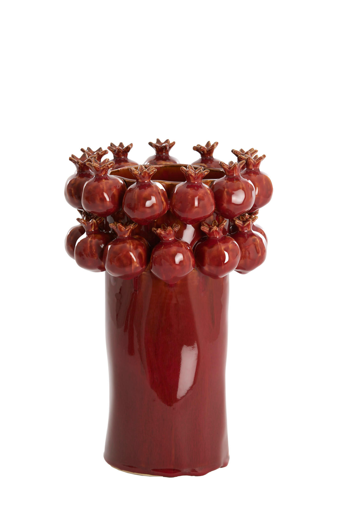 VASE Granatapfelrot Ø20/29,5 cm - Rot, Keramik (29.5cm) - Light & Living