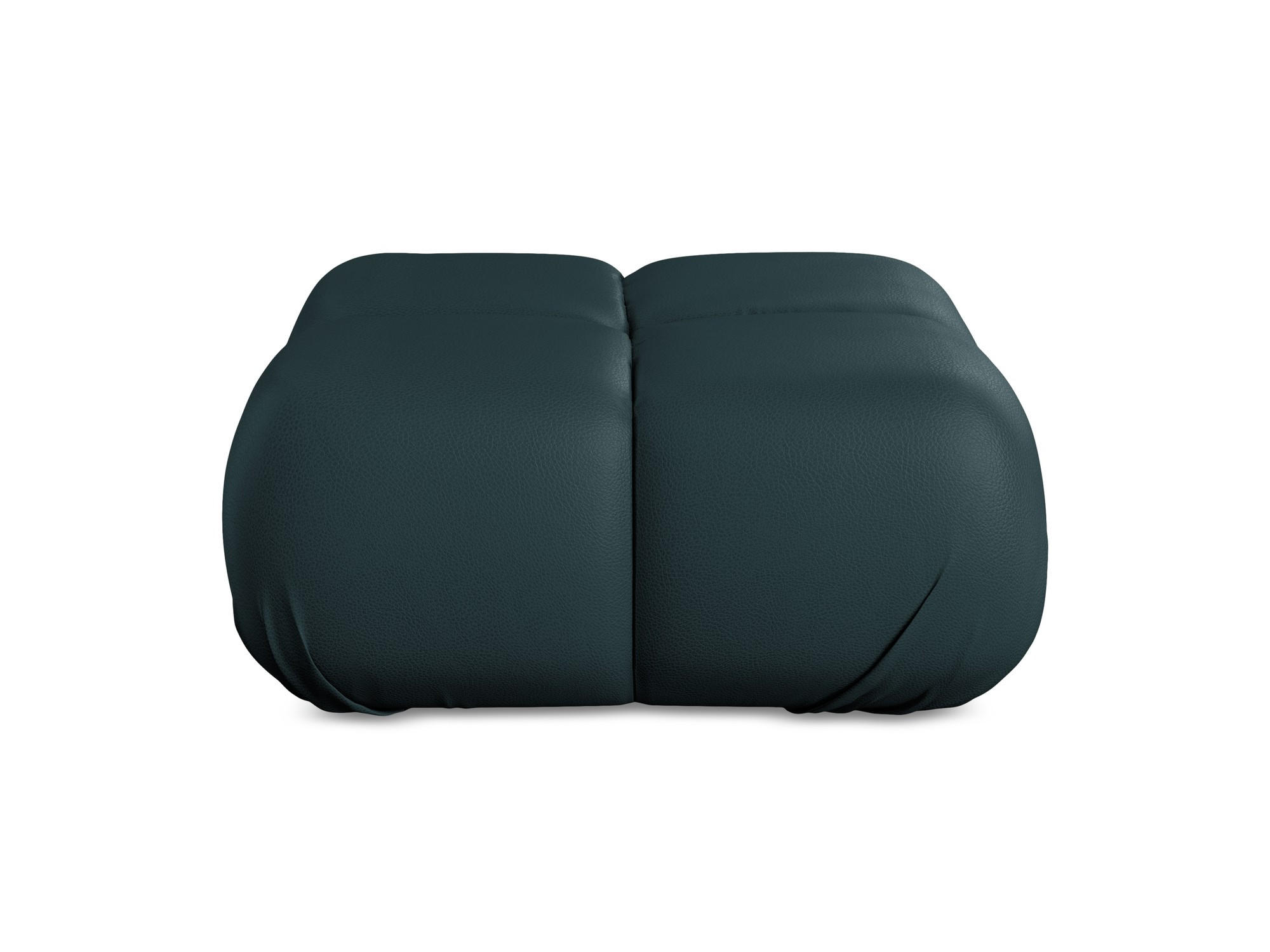 POUF Kunstleder Blau - Blau/Petrol, Leder/Kunststoff (95/41/95cm) - Makamii