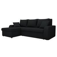 ECKSOFA Kris Lux - Schwarz, Holz/Kunststoff (238/147cm) - MIRJAN24