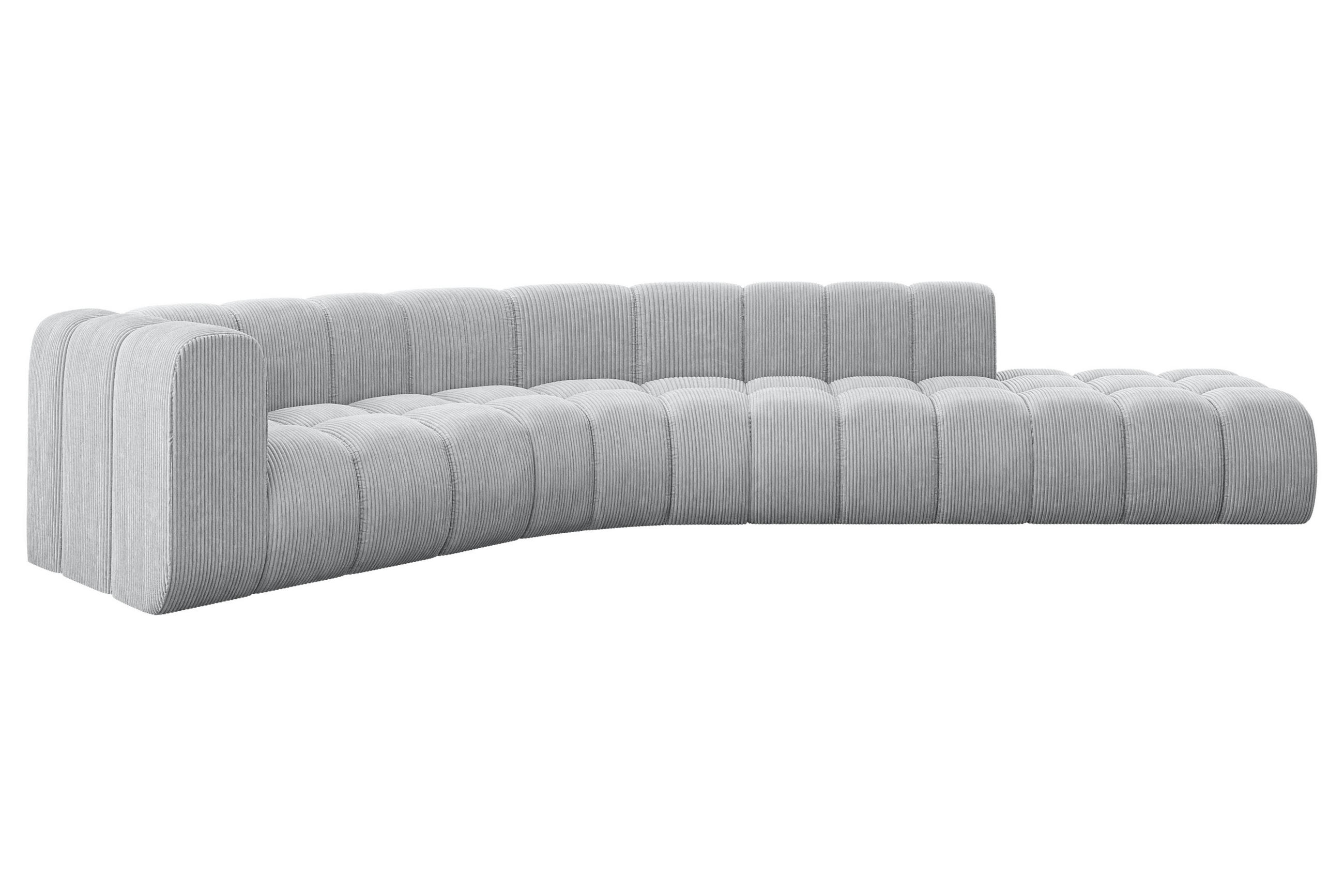 ECKSOFA modulares Sofa Tilmo-L1 - 399x194x70 cm Grau - Grau, Holzwerkstoff/Textil (399/194cm) - ALTDECOR