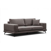 SOFA MEDIOLANE 3-Sitzer, braun - Braun, Holzwerkstoff/Textil (233/87/96cm) - Courtois Laville