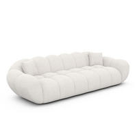 4-SITZER-SOFA Liva Weiß Strukturstoff - Weiß, Textil (265/70/93cm) - VAROYAL