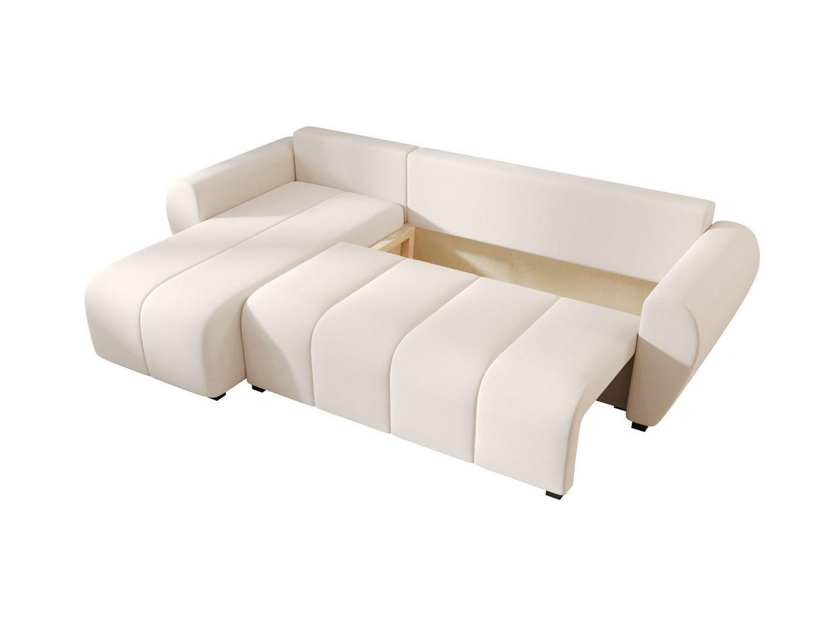 ECKSOFA MOLISA L Cosmic 10 Links mit Schlaffunktion - Beige, Textil (245/145cm) - Bedante