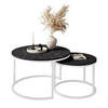 COUCHTISCH 2-in-1 CIRI dunkler Beton - Weiß, Holzwerkstoff (80/80/48cm) - Lookway