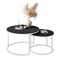 COUCHTISCH 2-in-1 CIRI dunkler Beton - Weiß, Holzwerkstoff (80/80/48cm) - Lookway