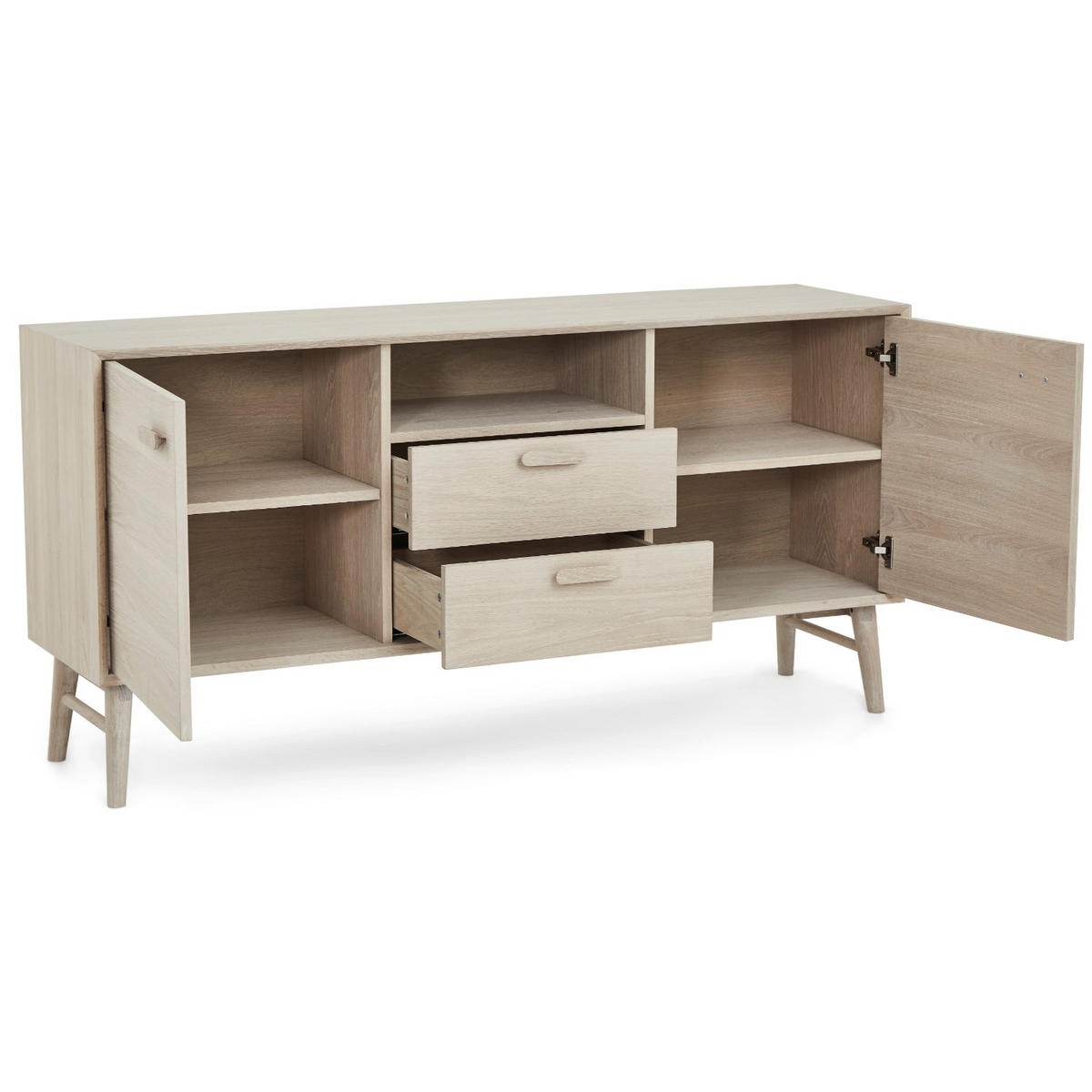 SIDEBOARD Eiche massiv - Eichefarben, Holz/Holzwerkstoff (160/79/42cm) - Furnhouse