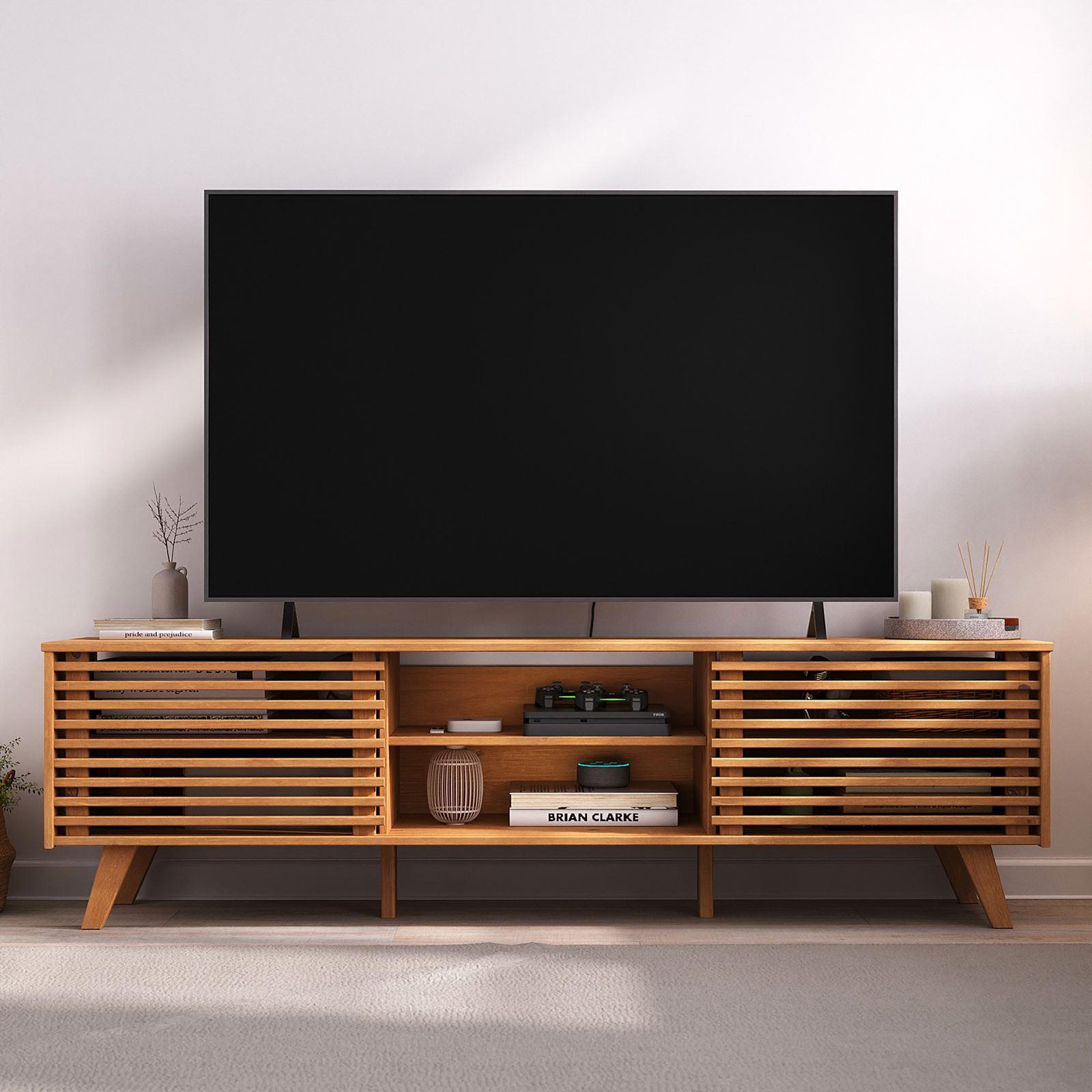 LOWBOARD FÜR 75" TV RIAN - Eichefarben, Holz (175/50/38cm) - IDIMEX