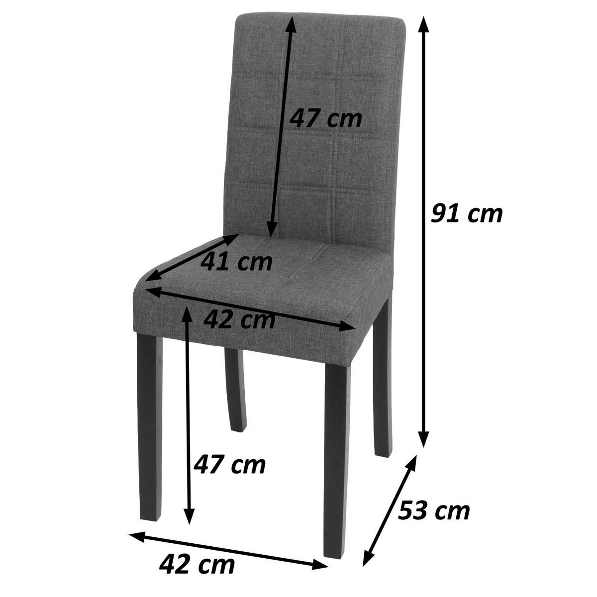 ESSZIMMERSTUHL O65B Grau - Grau, Textil (42/91/53cm) - MCW