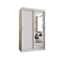 SCHWEBETÜRENSCHRANK 200/120/62 2-türig - Silberfarben/Weiß, Holz (120/200/62cm) - MÖBEL KRYSPOL