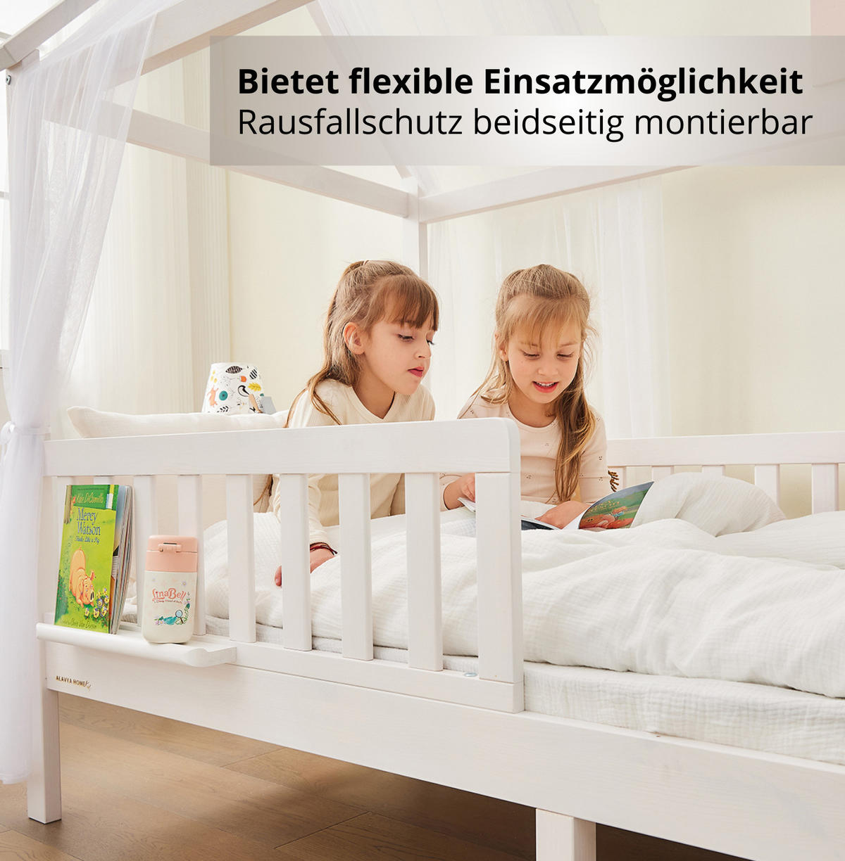 HAUSBETT CLOUD - Weiß, Holz (90/200cm) - Alavya Home