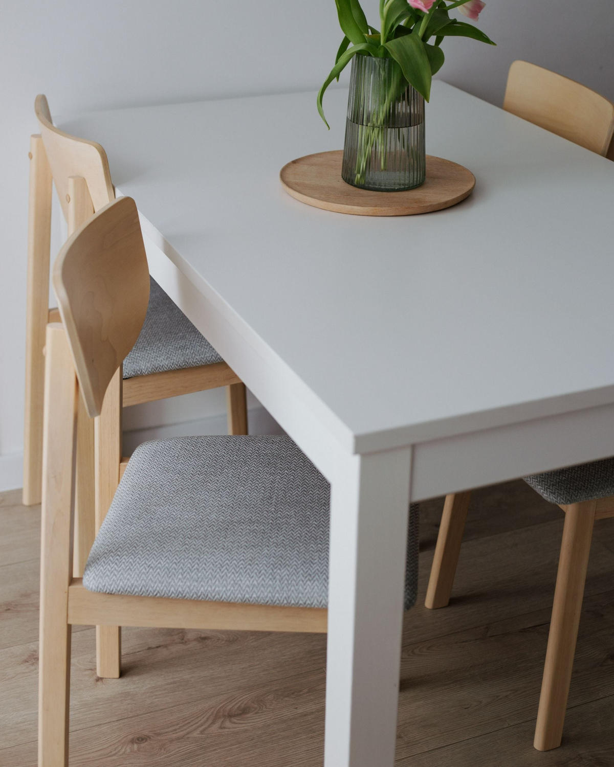 JÍDELNÍ ŽIDLE sada 2 ks Světle šedá Scandia - světle šedá/hnědá, dřevo (40/82/46cm) - Beliani