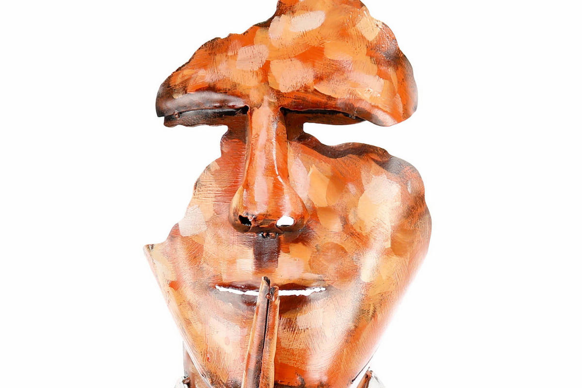 METALLSKULPTUR Beige 70/20 cm - Beige, Metall (2.07/20/20cm) - KUNSTLOFT