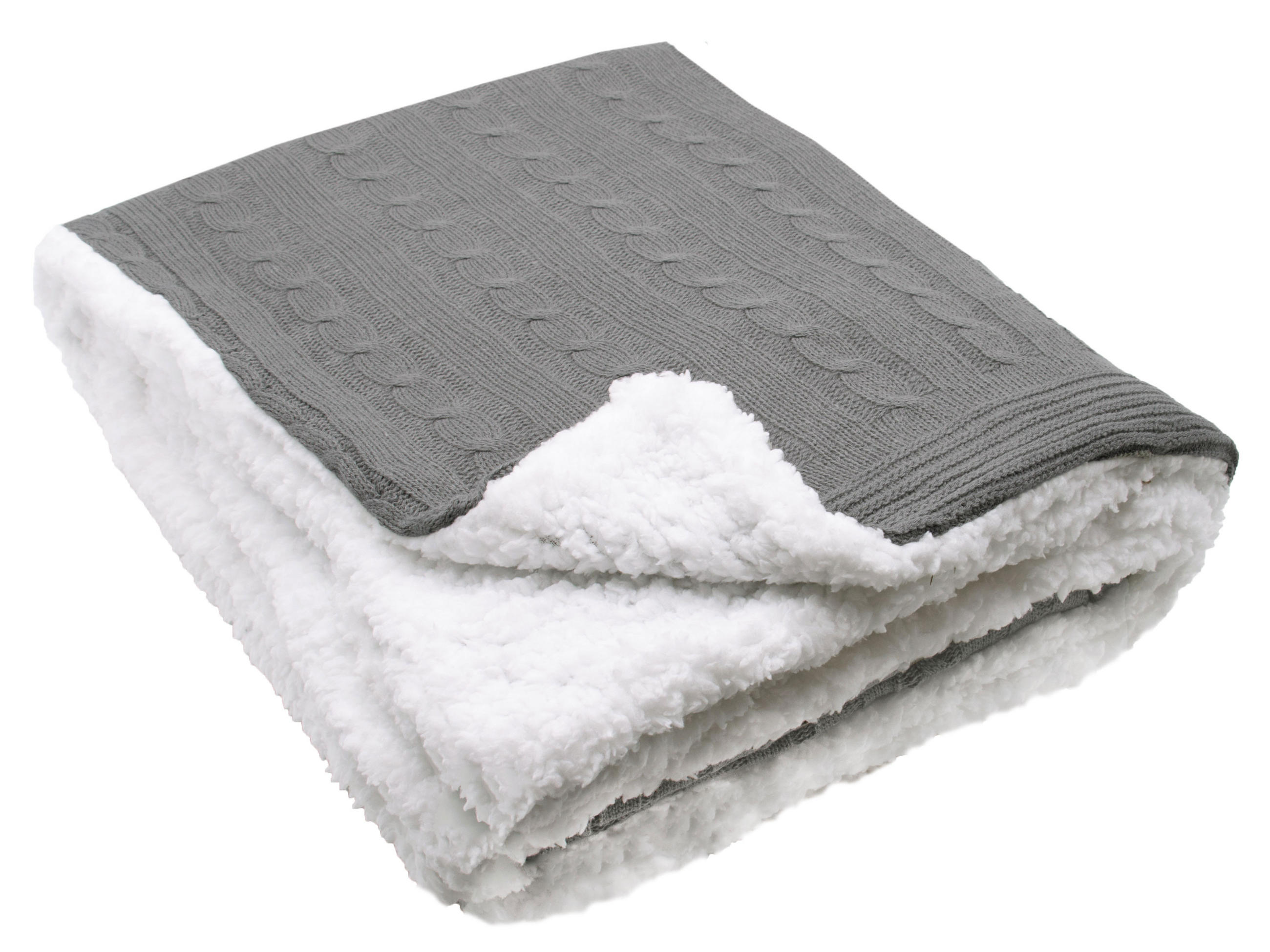 Zollner24 Kuscheldecke, Grau 150x200 cm