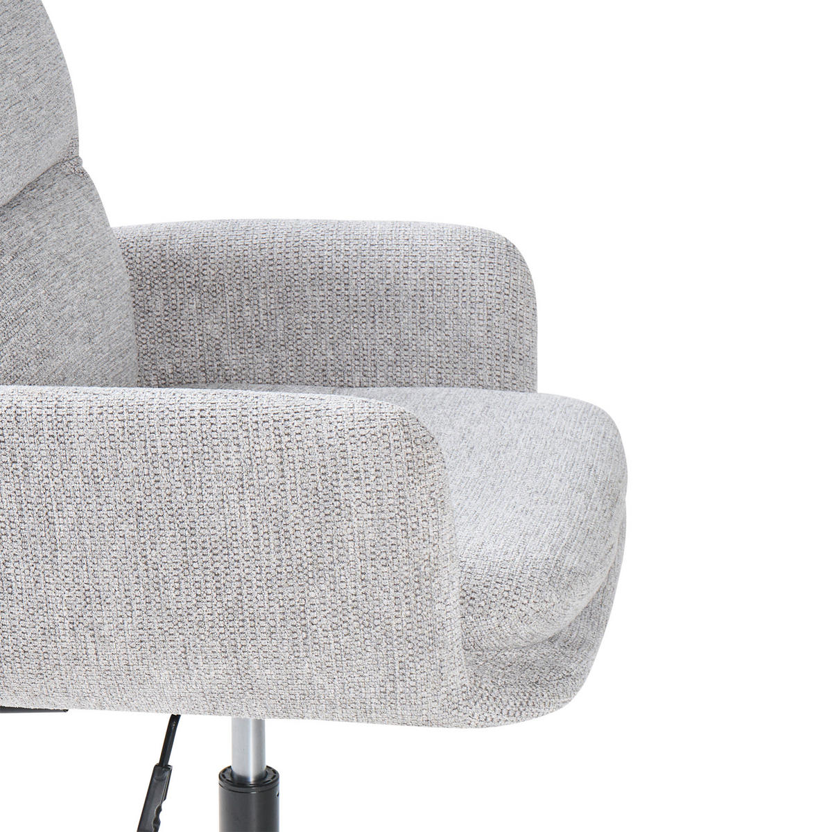 BÜROSTUHL Hellgrau Constantia - Hellgrau, Textil (58/86/58cm) - Beliani