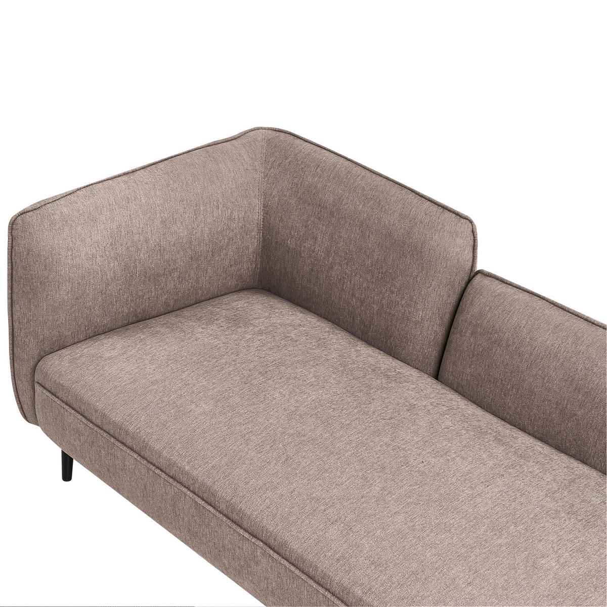 ȘEZLONG PE PARTEA STÂNGĂ textil maro deschis Chevannes - maro/negru, material textil (138/74/77cm) - Beliani