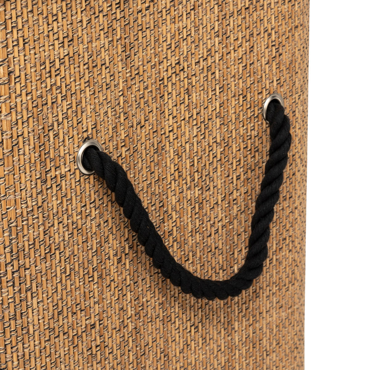 WÄSCHEKORB Luxe 100 l 52/32/63 cm - Schwarz, Naturmaterialien (32/63/52cm) - 5five Simply Smart