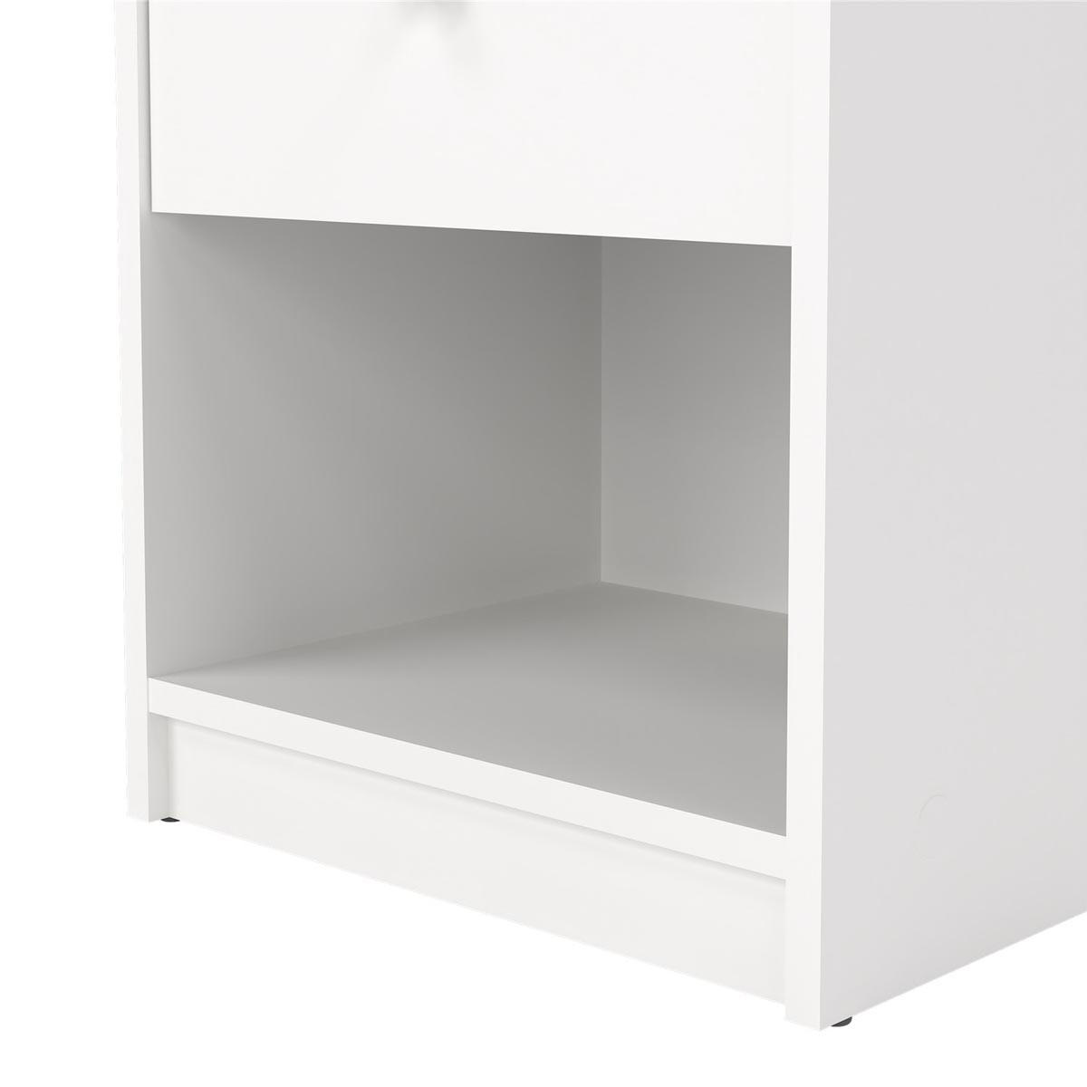 NACHTSCHRANK weiß - Weiß, Holzwerkstoff (38/48/30cm) - ebuy24