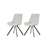 DREHSTUHL 2er Set Rio Stühle in Creme - gemütliches Design - B/H/T: 52x85x61 cm - Creme, Textil (61/85/52cm)