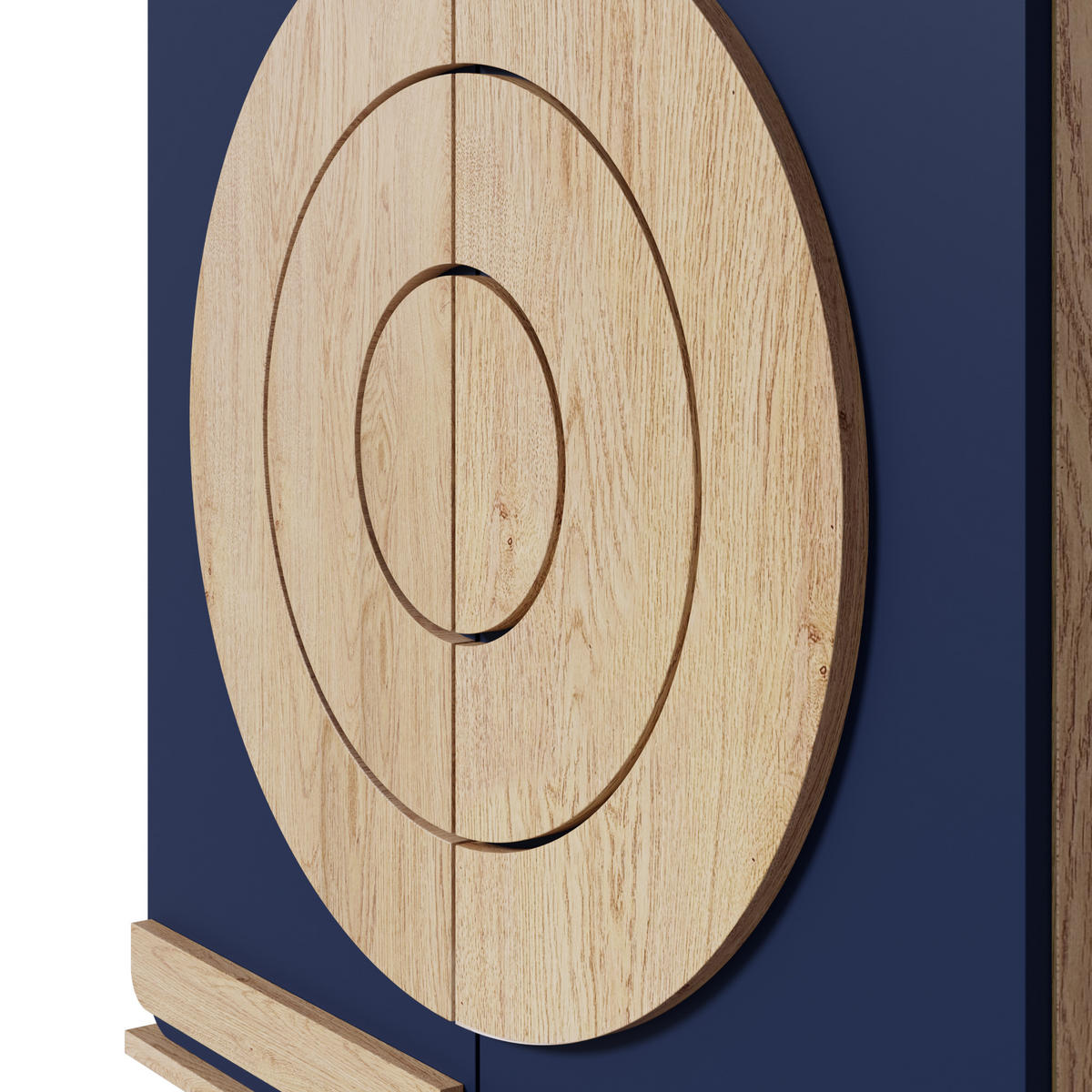 SCHUHSCHRANK aus Spanplatte 76x37x98,5cm in Blau mit Türen - Blau, Holzwerkstoff (76/98.5/37cm) - Modfu