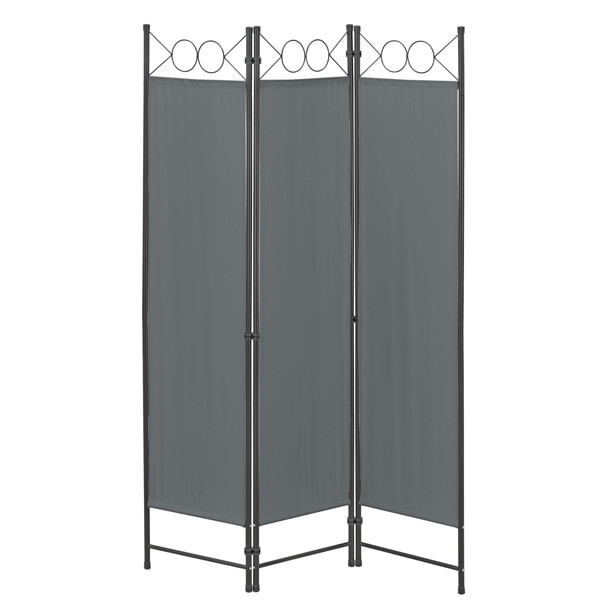 SICHTSCHUTZ Saragossa - Dunkelgrau, Textil/Metall (120/2cm) - [en.casa]