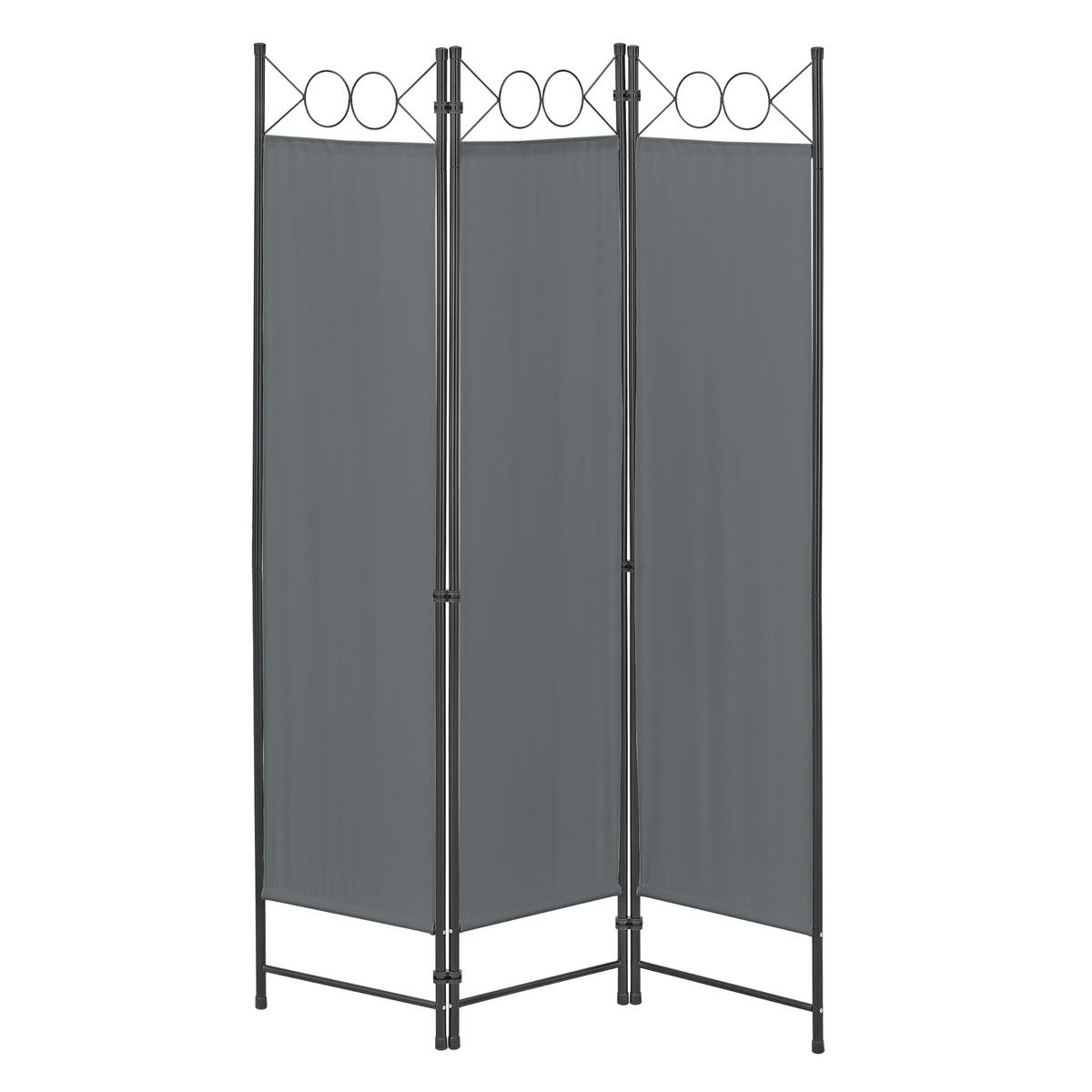 SICHTSCHUTZ Saragossa - Dunkelgrau, Textil/Metall (120/2cm) - [en.casa]