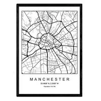 POSTER Manchester Nordischen Stil A3 Rahmenlos - Klar, Papier (29.7/5/42cm) - Nacnic