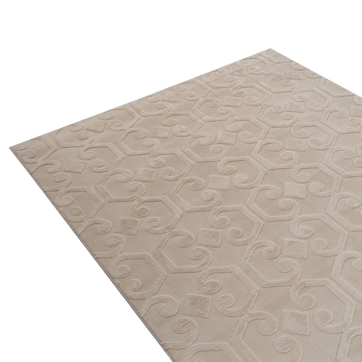 KOBEREC Béžový 160/160 cm Gannett - béžová, textil (160/160cm) - Beliani