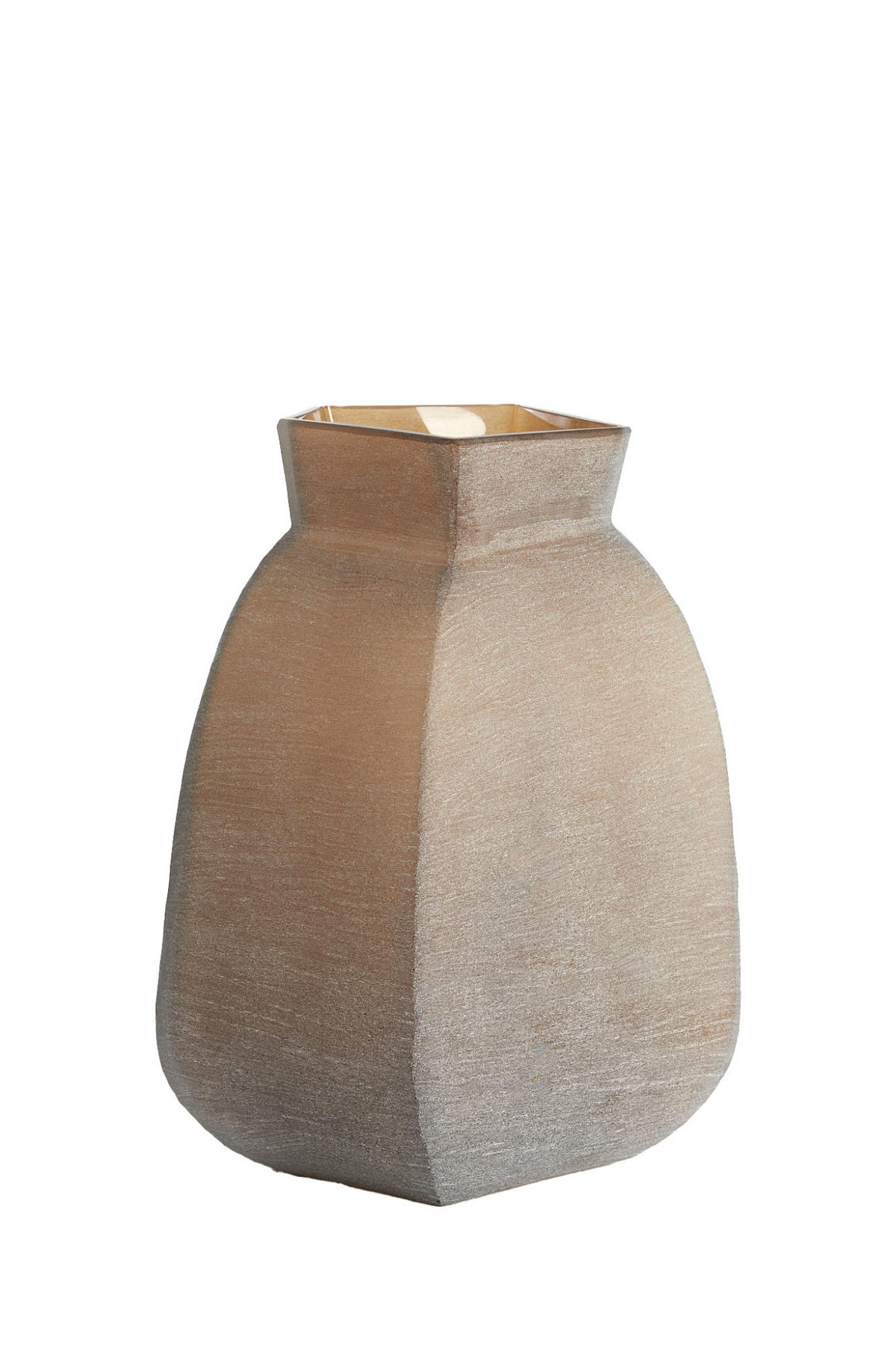 VASE Veliko Braun Ø28/40 cm - Dunkelbraun, Glas (40cm) - Light & Living