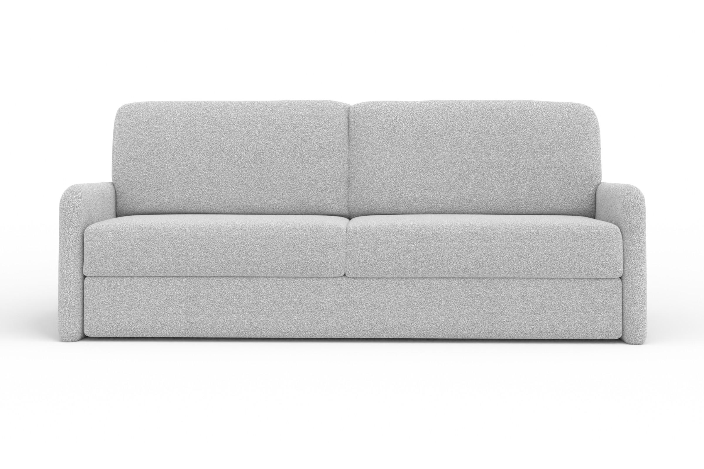 2-SITZER SOFA BIANCO 215 cm breit in Boucle Hellgrau - Hellgrau, Holzwerkstoff/Textil (215/90/92cm) - Deine Möbel 24