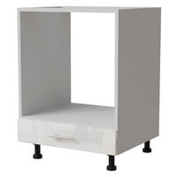 HERDUMBAUSCHRANK Essen D11K/60 Weiß Hochglanz / Weiß Matt 60 / 50 / 82cm - Weiß Hochglanz/Weiß, Holz/Holzwerkstoff (60/82/50cm) - Feldmann-Wohnen